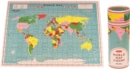 Jigsaw puzzle in a tube (300 piece) - World Map - Book