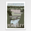 Pemberley Vintage Travel Poster A3 Art Print - Book