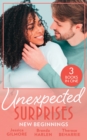 Unexpected Surprises: New Beginnings: Her New Year Baby Secret (Maids Under the Mistletoe) / The Sheriff's Nine-Month Surprise / Surprise Baby, Second Chance - eBook