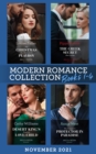 Modern Romance November 2021 Books 1-4 : The Christmas She Married the Playboy (Christmas with a Billionaire) / the Greek Secret She Carries / Desert King's Surprise Love-Child / the Innocent's Protec - eBook