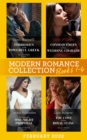 Modern Romance February 2022 Books 1-4 : Forbidden to the Powerful Greek (Cinderellas of Convenience) / Consequences of Their Wedding Charade / the Innocent's One-Night Proposal / the Cost of Their Ro - eBook