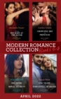 Modern Romance April 2022 Books 5-8 : Claiming His Baby at the Altar / Crowning His Lost Princess / His Bride with Two Royal Secrets / One Night with Her Forgotten Husband - eBook