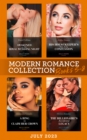 Modern Romance July 2023 Books 5-8 : His Housekeeper's Twin Baby Confession / Awakened on Her Royal Wedding Night / a Ring to Claim Her Crown / the Billionaire's Accidental Legacy - eBook