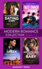 Modern Romance August 2024 Books 1-4 : Greek Pregnancy Clause (A Diamond in the Rough) / Her Impossible Boss's Baby / Fast-Track Fiance / Billion-Dollar Dating Game - eBook