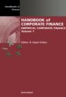 Handbook of Corporate Finance : Empirical Corporate Finance - eBook