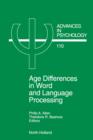 Age Differences in Word and Language Processing - eBook