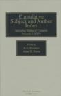 Cumulative Subject and Author Index, Including Tables of Contents Volumes 1-23 - eBook