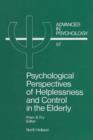 Psychological Perspectives of Helplessness and Control in the Elderly - eBook