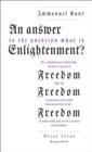 An Answer to the Question: 'What is Enlightenment?' - eBook