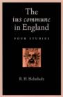 The ius commune in England : Four Studies - eBook