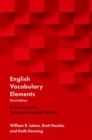 English Vocabulary Elements : A Course in the Structure of English Words - Book