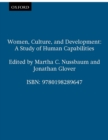 Women, Culture, and Development : A Study of Human Capabilities - eBook