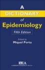 A Dictionary of Epidemiology - eBook