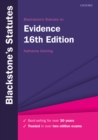 Blackstone's Statutes on Evidence - eBook
