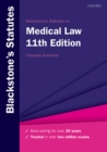 Blackstone's Statutes on Medical Law - eBook