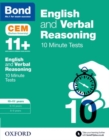 Bond 11+: English & Verbal Reasoning: CEM 10 Minute Tests : 10-11 years - Book