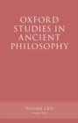 Oxford Studies in Ancient Philosophy, Volume 62 - Book