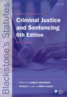 Blackstone's Statutes on Criminal Justice & Sentencing - Book
