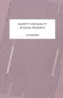 Quantity and Quality in Social Research - eBook