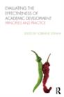 Evaluating the Effectiveness of Academic Development : Principles and Practice - eBook