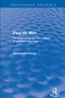 Paul de Man (Routledge Revivals) : Deconstruction and the Critique of Aesthetic Ideology - eBook