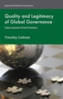 Quality and Legitimacy of Global Governance : Case Lessons from Forestry - eBook