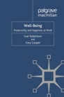 Well-being : Productivity and Happiness at Work - eBook