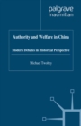 Authority and Welfare in China : Modern Debates in Historical Perspective - eBook