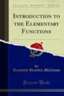 Introduction to the Elementary Functions - eBook
