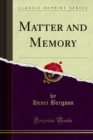 Matter and Memory - eBook