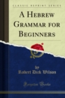 A Hebrew Grammar for Beginners - eBook