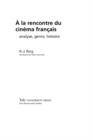 &#192; la rencontre du cin&#233;ma fran&#231;ais : analyse, genre, histoire - eBook