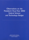 Observations on the President's Fiscal Year 2002 Federal Science and Technology Budget - eBook