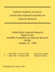 The United States Antarctic Research Report to the Scientific Committee on Antarctic Research (SCAR) : Number 32 - 1990 - eBook