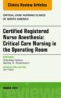 Certified Registered Nurse Anesthesia: Critical Care Nursing in the Operating Room, An Issue of Critical Care Nursing Clinics - eBook