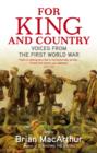 For King And Country : Voices from the First World War - eBook