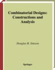 Combinatorial Designs : Constructions and Analysis - eBook