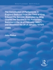 The Constitution of Parliaments in England deduced from the time of King Edward the Second - eBook