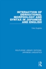 Interaction of Derivational Morphology and Syntax in Japanese and English - eBook