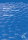 Policy and Planning as Public Choice : Mass Transit in the United States - eBook