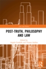 Post-Truth, Philosophy and Law - eBook