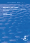 A Matter of Discourse : Community and Communication in Contemporary Philosophies - eBook