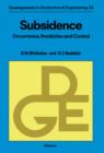 Subsidence : Occurrence, Prediction and Control - eBook