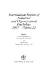 International Review of Industrial and Organizational Psychology 2007, Volume 22 - eBook