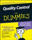 Quality Control for Dummies - eBook