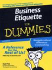Business Etiquette For Dummies - eBook