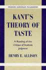 Kant's Theory of Taste : A Reading of the Critique of Aesthetic Judgment - eBook