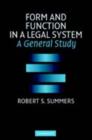 Form and Function in a Legal System : A General Study - eBook