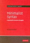Minimalist Syntax : Exploring the Structure of English - eBook