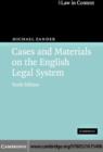 Cases and Materials on the English Legal System - eBook